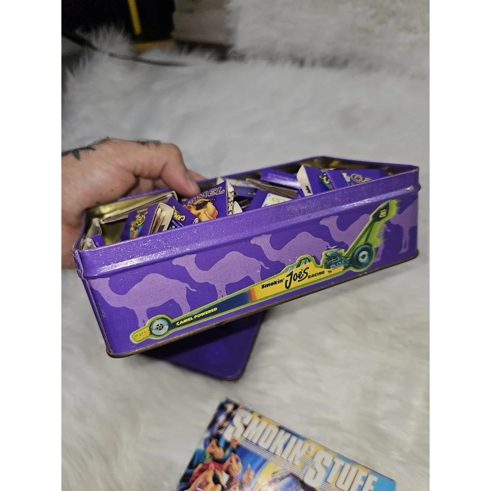 41 VINTAGE CAMEL SMOKIN' JOE'S RACING CIGARETTE TINS MATCHES AND ASHTRAY